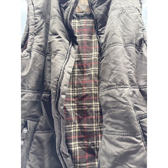 Weather Wear Brown Puffer Vest Sz L - Picture 7 of 9